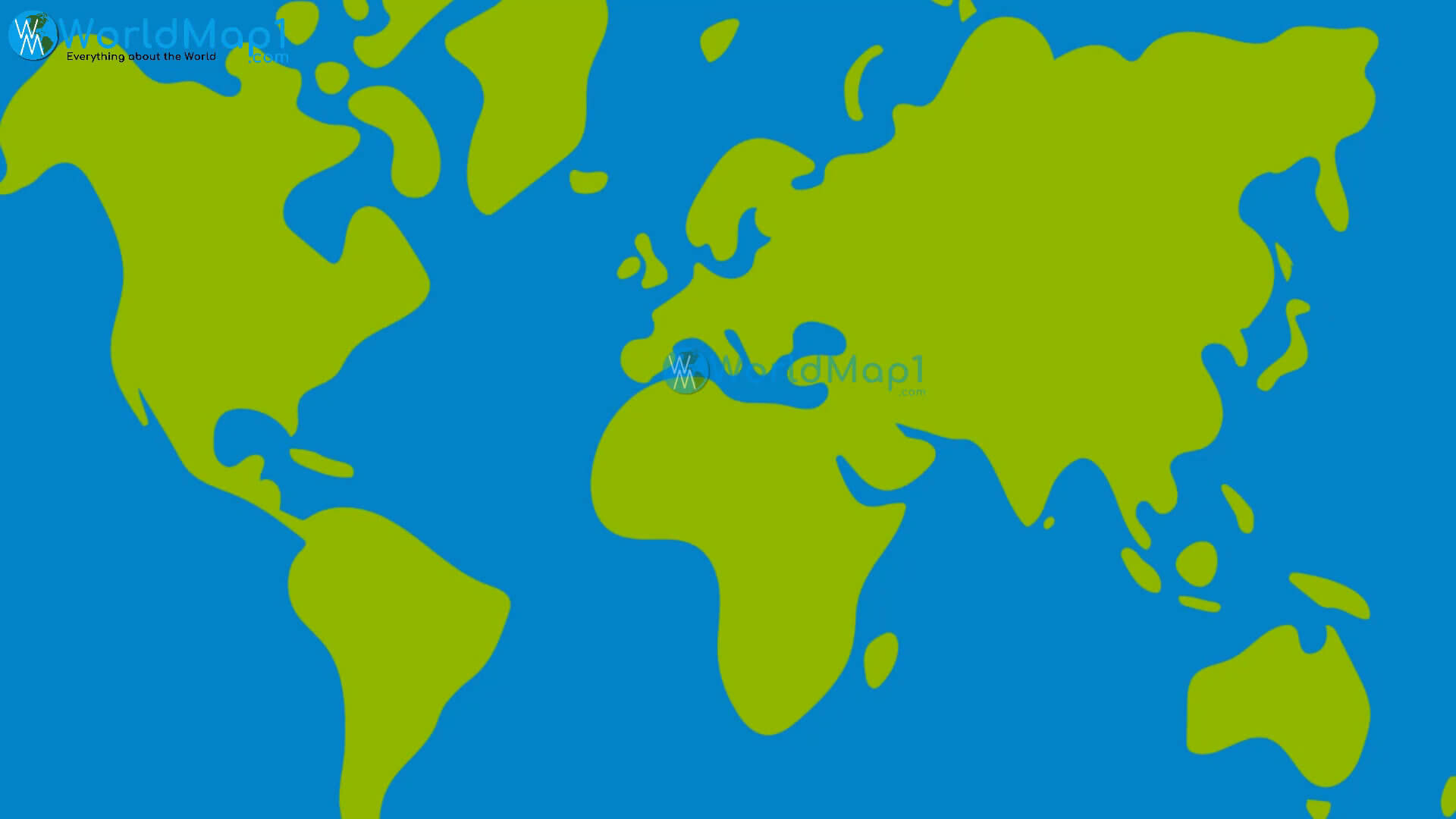 Weltgrüne leere Karte
